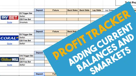ultimatcher|matched betting profit spreadsheet.